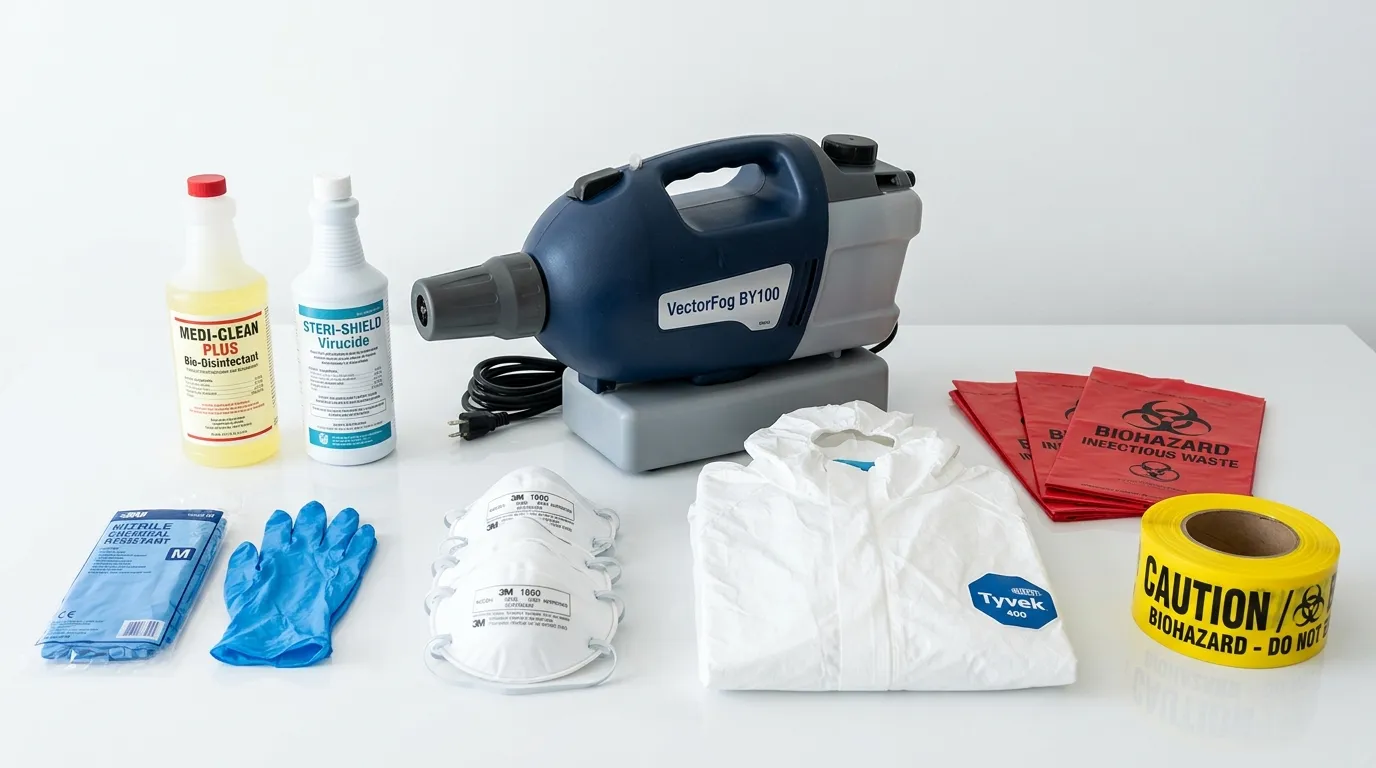 Professional biohazard remediation crew working in Sapulpa